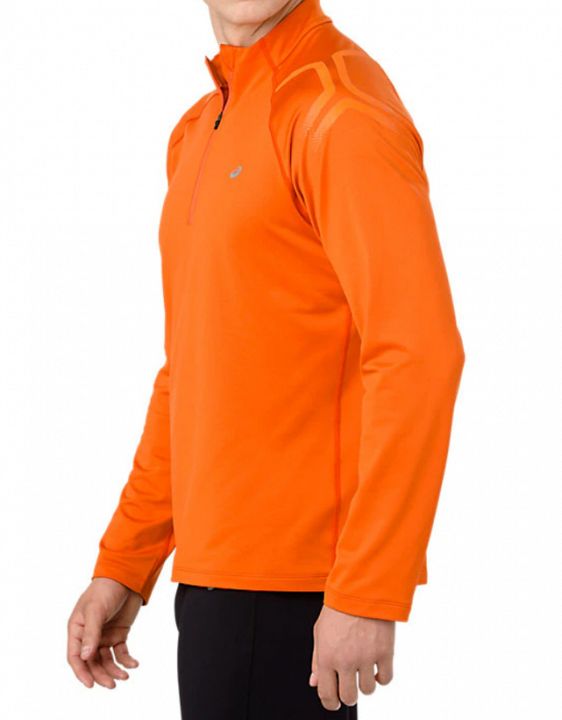 Asics Icon Winter Long Sleeve 1/2 Zip Top Orange